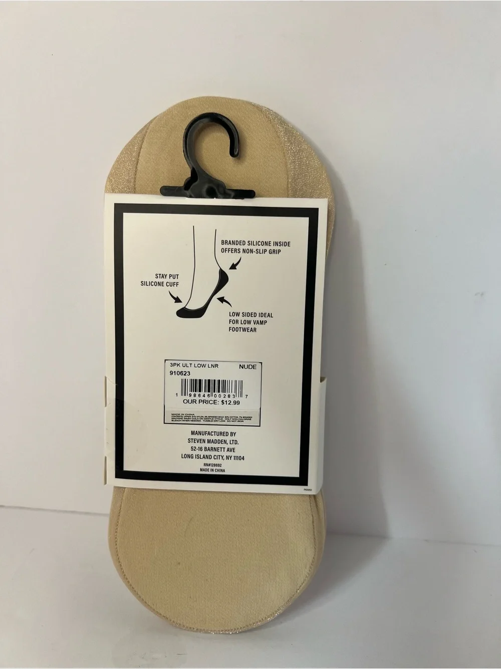 Steve Madden Beige No-Show Laser Cut Liners 2 pair